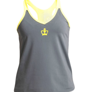 Black Crown tank top Helsinki grey/yellow