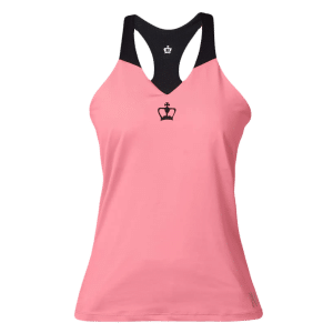 Black Crown Tank Top by Marta Marrero 2.0 μαύρο-κοραλί