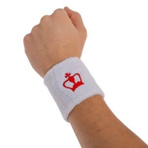 Black Crown WRISTBAND SHORT Άσπρο